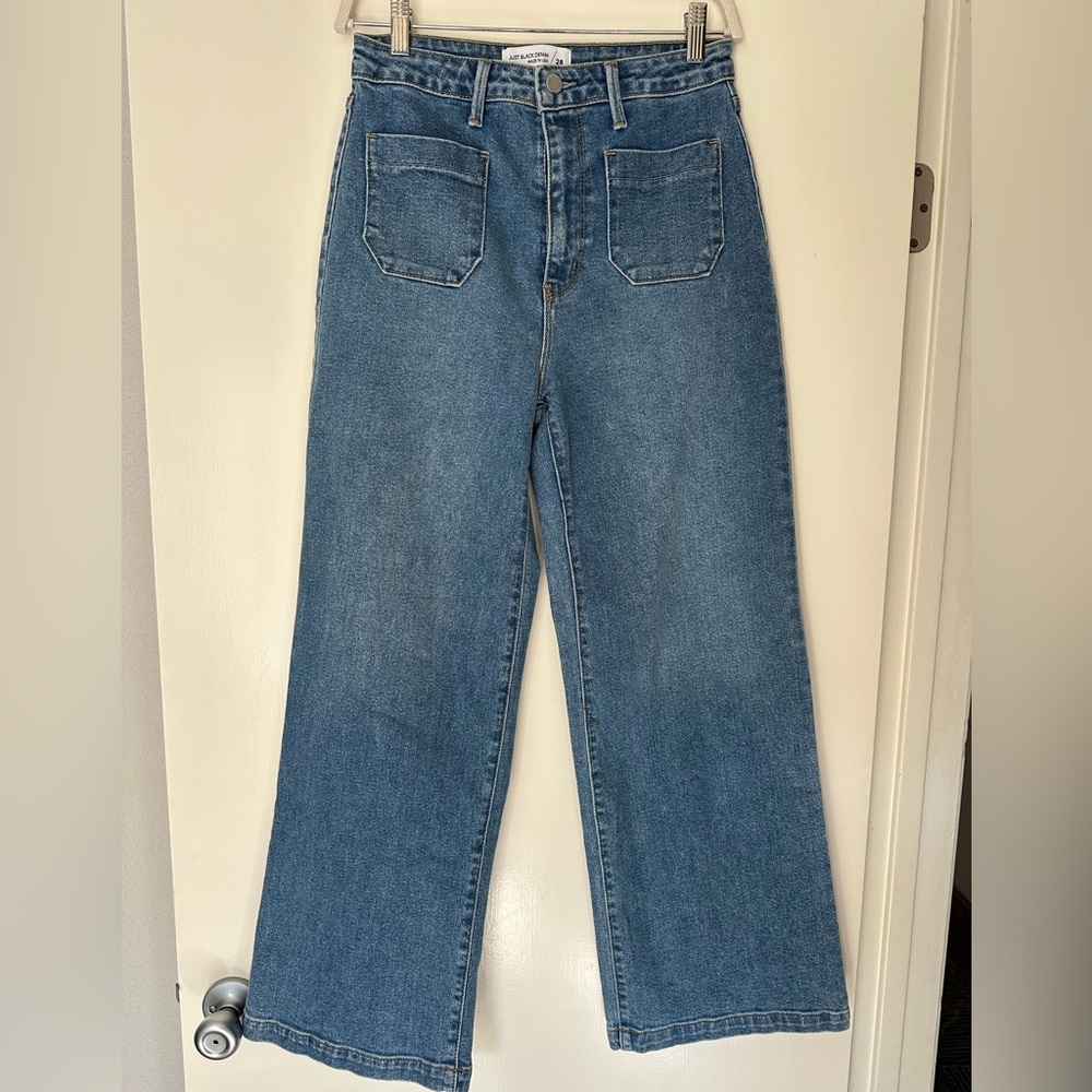 Just Denim High Rise Wide leg Blue Denim Jeans